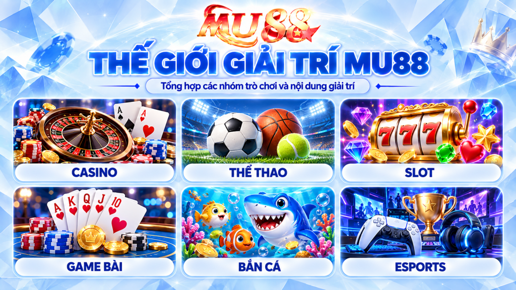MU88 – Tổng hợp các nhóm trò chơi và nội dung giải trí